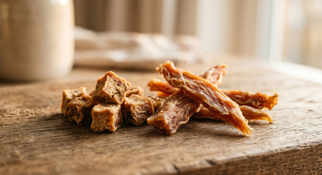 dried chicken treats for dogs and cats