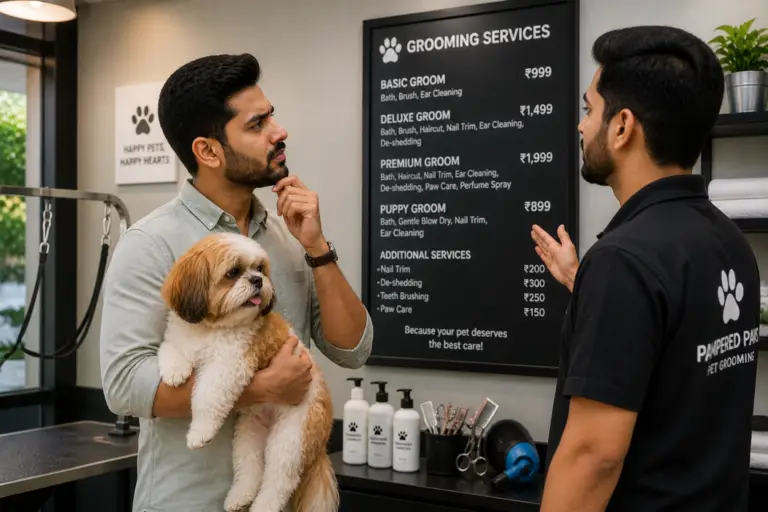 dog grooming cost in India